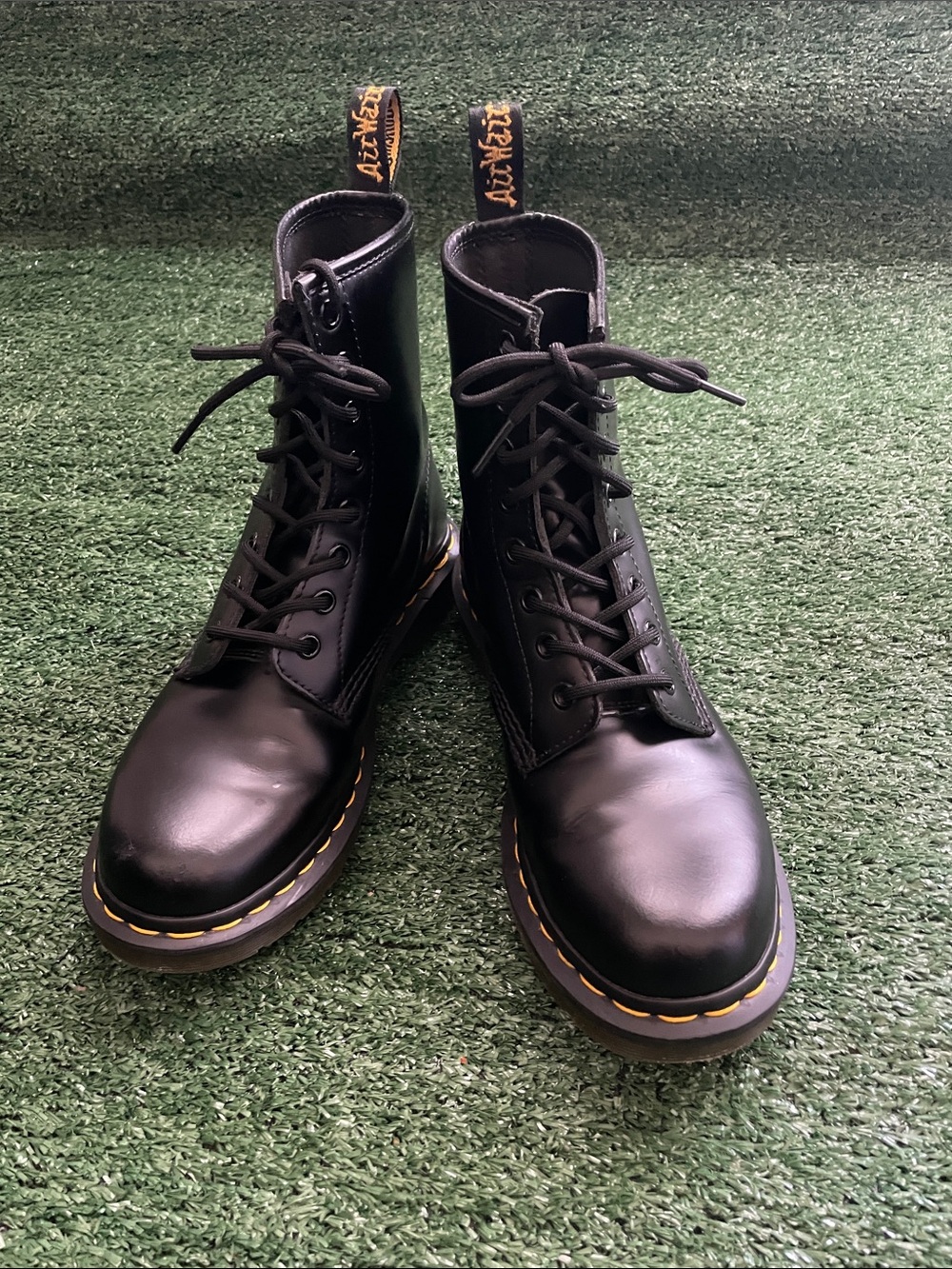 Dr Martens Doc Marten Combat Boots Women’s 8 Black Lace Up